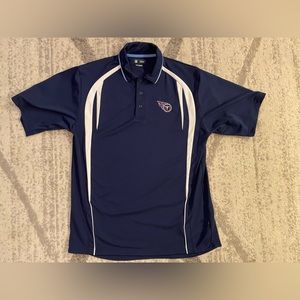 NFL Team Apparel Tennessee Titans 100% Polyester Short Sleeve Men’s Large Polo
